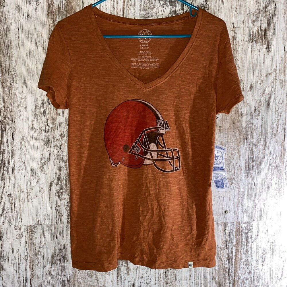 browns tee large‎ womens v forty seven nwt